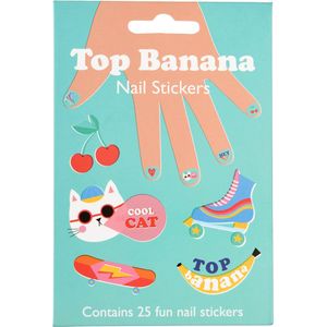 Nagelstickers - Nailstickers - Top banana - Nagel stickers - Nailart - Rex London - 25 stickers