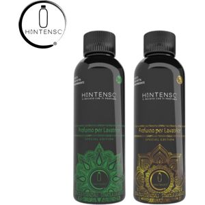 Wasparfum Hintenso Special Edition Gold 250ml + Wasparfum Hintenso Special Edition Green 250ml - Proefpakket - 70 Wasbeurten - Inclusief 1 gratis tester - Frisse was - Heerlijke geur - Textielverfrisser – Wasverzachter - Wasmachine - Wasparfum