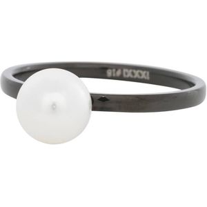 iXXXi JEWELRY - Vulring - 1 pearl white - Zwart - 2mm - Maat 18