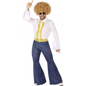 ATOSA - Goudkleurig en jean disco kostuum voor mannen - M / L