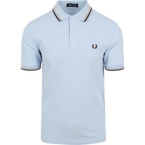 Fred Perry - Polo M3600 Lichtblauw V02 - Slim-fit - Heren Poloshirt Maat L