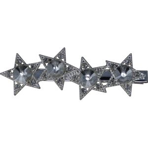Jessidress® Luxe Haarspeld Haarsieraad Dames Haarclips Baret met strass Haarspeldje - Zilver