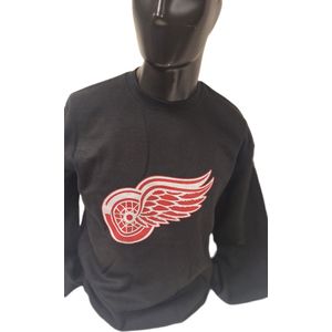 DETROIT REDWINGS- CREWNECK-BLACK-L