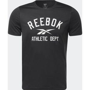 Reebok Sportshirt model Graphic Tee Heren - Zwart/Wit - Maat S