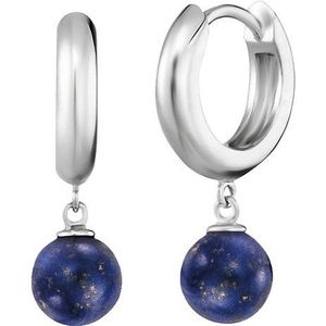 Engelsrufer - ERE-LP-CR - Creolen - Donkerblauw - Sterling Zilver - 13mm
