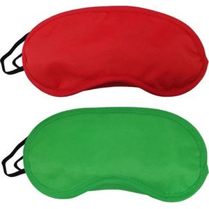 Slaapmaskers Groen & Rood - 2 Stuks - Thuis - Slaapmasker - Onderweg - Vliegtuig - Festival - Slaapcomfort - oDaani