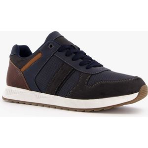 Blue Box heren sneakers blauw/bruin - Maat 46 - Uitneembare zool