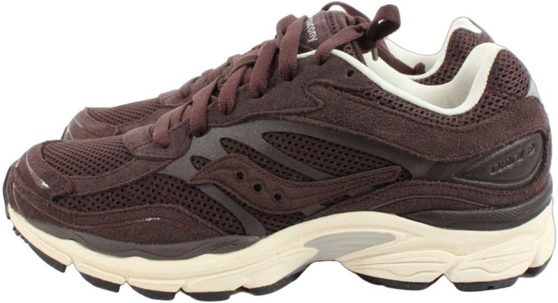 Saucony - Sneakers - Donkerbruin - Heren - Micro-geperforeerde Stof met Suède Details