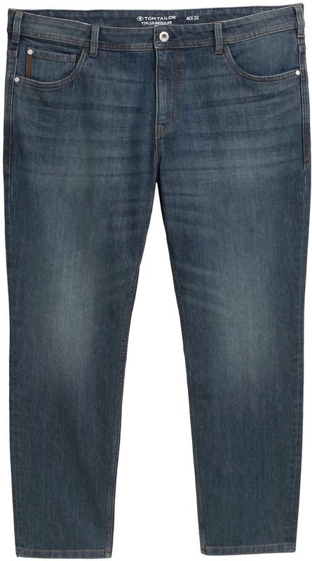 TOM TAILOR - Jeans - Donkerblauw - Regular Fit - 5-pocket-style
