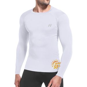 UV-werend T-shirt heren met lange mouwen - Rashguard met UPF 50+, sneldrogend en ademend