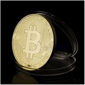 Bitcoin Munt - Goud Kleur - 10 st - Heble