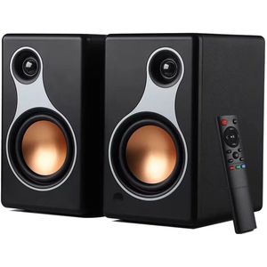 Bluetooth Bookshelf Speakers – Draadloze Speakers – Boekenplank Speakers – Compacte Speakers – 120W Vermogen – Houten Behuizing