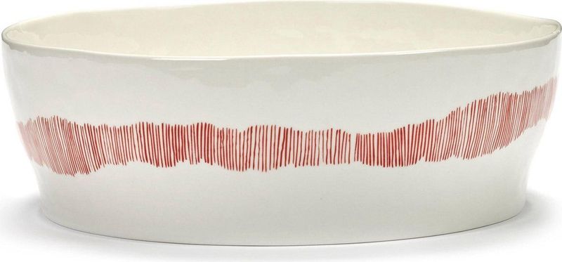 Serax Feast By Ottolenghi Saladeschaal Ø28.5 White Swirl Stripes