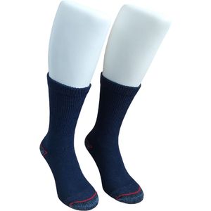Primair – Outdoor sokken – 4 paar – Navy – Maat 39/42 – Met versterkte hak en teen en badstof voet