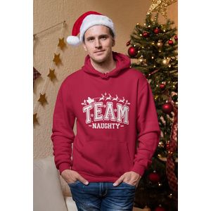 Team Naughty - Kersttrui - Kerst Trui Rood - Grappig Kersttrui - Maat XL - Limited Edition