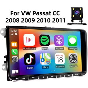 auto navigatiesysteem9 Inch Car Radio Android 11 Wireless Carplay GPS Navi Backup Camera Fit for Volkswagen Passat CC 2008-2011