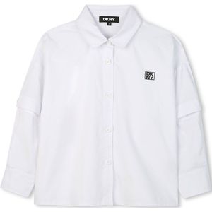 Dkny D62351 Overhemd Met Lange Mouwen Wit 4 Years Jongens