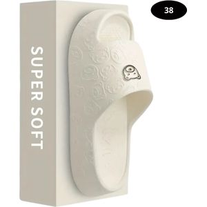 Bovista Badslippers Dames & Heren - Comfortabel - Flip Flops - Sauna - Zomer - Wit - Maat 36