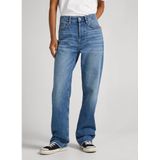 Pepe Jeans - Robyn - Jeans - Medium Blauw - Hoge Taille - Rechte Pijp