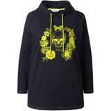 Angel of Style Angel of Style - Dames - Hoodie loose fit doodshoofd - Zwart - Maat 42