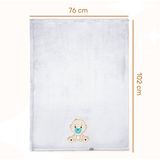 Be Mammy - BE20-168 - Kinderdeken - Lichtgrijs - Met 3D-applicatie