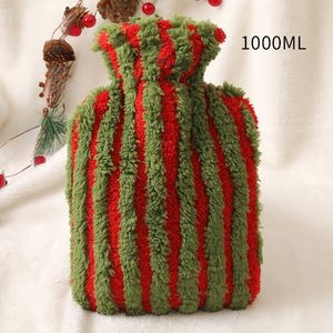 Kerstkruik | Rood en groen gestreept vakantiecadeau, draagbare multi-body warming 1000ml