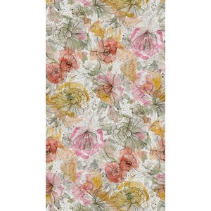 AQUAREL BLOEMEN FOTOBEHANG | Herhaalbaar Patroon - 1,59 x 2,80 meter - A.S. Création Aquarell Dreams