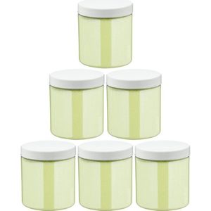 Scrubzout Fresh Ginger - 300 gram - Pot met witte deksel - set van 6 stuks - Hydraterende Lichaamsscrub