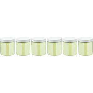 Scrubzout Fresh Ginger - 300 gram - Pot met witte deksel - set van 6 stuks - Hydraterende Lichaamsscrub