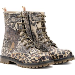 Goby Wild Leopard Dames Laarzen – Handmade – Vegan Leer – Maat 35