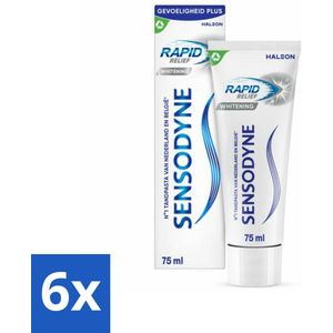 Sensodyne - Tandpasta - Rapid Relief - Whitening - 75ml x 6