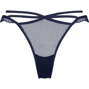 Hunkemöller Dames Lingerie Mini brazilian Joy - Blauw - maat XS