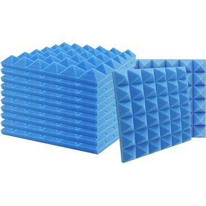geluiddicht - Geluid Panelen Wiggen Geluiddicht Geluidsisolatie Absorberend Huis en Kantoor 12 Pack | 30x30x2.5cm