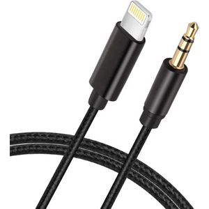 Iphone aux kabel naar lightning - Aux Kabel iPhone Auto - iPhone Lightning naar Headphone Jack Audio Aux Kabel - 3,5 mm - 1 Meter