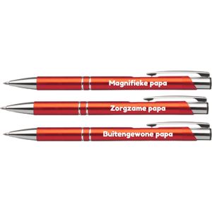 Akyol - 3 pennen met tekst voor papa - papa cadeau - Leuke motivatie pennen quotes - 3 leuke pennen voor jouw papa - Pen met tekst cadeau - Vaderdag cadeautje - verjaardag - cadeau - Bedankje - Familie cadeau