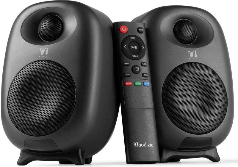 Audizio RS60 - Boekenplank Speakers - Donkergrijs - Bluetooth - 120W