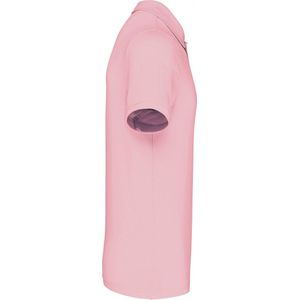 Polo Heren XL Kariban Kraag met knopen Korte mouw Pale Pink 100% Katoen