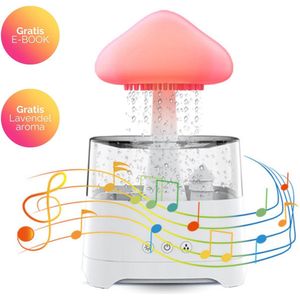 Regendruppel Humidifier - White Noise Machine - Nachtlampje - Nachtlampje Baby - Luchtbevochtigers - Aroma diffuser - Tafellamp slaapkamer - 4 in 1