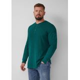 T-shirt - Casual-Shirt - Langarmshirt - Henley-Ausschnitt