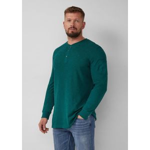 T-shirt - Casual-Shirt - Langarmshirt - Henley-Ausschnitt