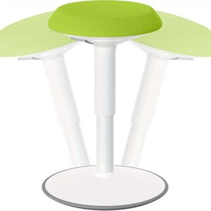 Kappersstoel – Salonstoel – Draaistoel – Werkstoel – Zadelkruk – Verstelbare Hoogte 43-61 cm – Schuimkussen en Antislip TPE Onderkant