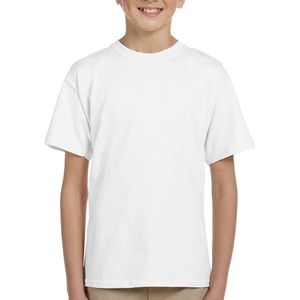 Kinder shirt blanco - Kinder T-Shirt - Wit - Maat 110/116 - T-Shirt leeftijd 5 tot 6 jaar - BLANCO - T-shirt - zonder print - cadeau - Shirt cadeau