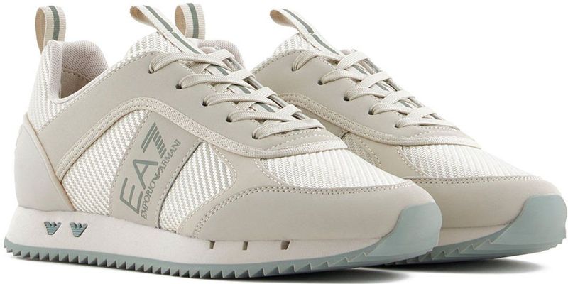 EA7unisex. X8X185_XR175 Lifestyle beige sportschoenen (44), Plat, Veters, Casual