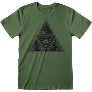 Nintendo Legend Of Zelda - Triforce Deco Unisex T-Shirt Groen