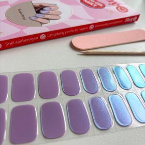 Slayo© - Gellak Stickers - Purple Mirror - Nagelstickers - Gel Nail Wrap - Nail Art Stickers - Nail Art - Gellak Nagels - Gel Nagel Stickers - LED/UV lamp nodig