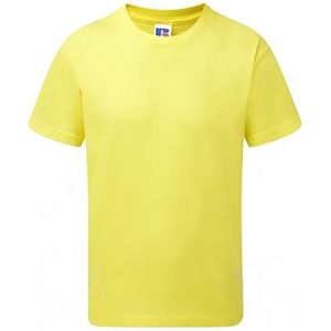 Russell Kinderen/Kinderen Slank T-Shirt met korte mouwen (Geel)