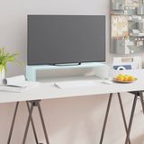 The Living Store TV-meubel - Gehard glas - Verhoging - Groen - 60x25x11cm