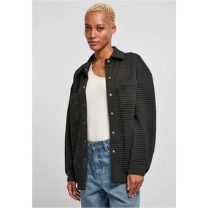 Urban Classics - Quilted Sweat Overshirt Blouse - S - Zwart