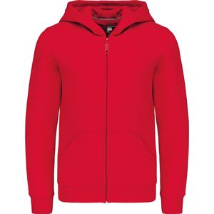 Kariban Kinder hooded sweater met rits K455 - Red - 6/8 Y (6/8 ans)