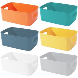 TheLau ® Stijlvolle Set van 6 Multifunctionele Opbergdozen met Handgrepen voor Huis en Kantoor